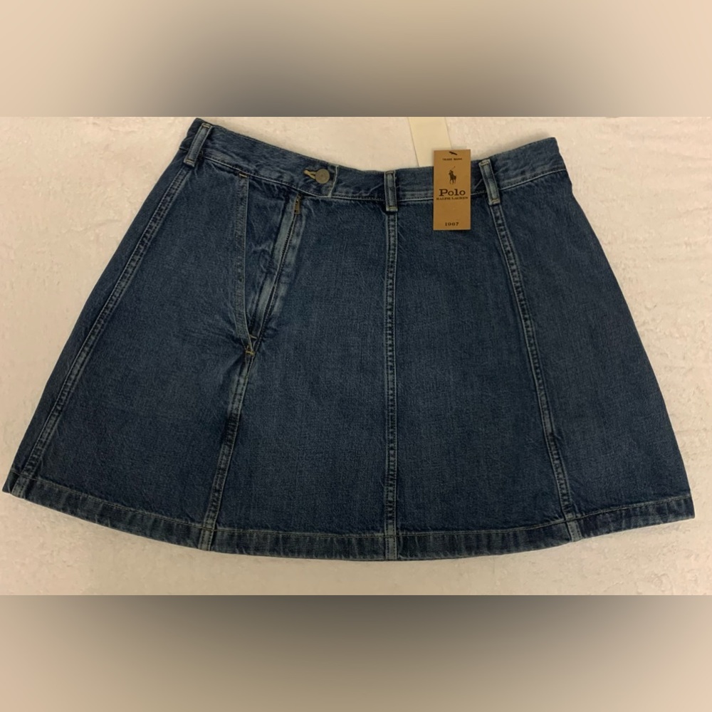 Polo Ralph Lauren Mini Skirt Women's Blue Denim~NEW